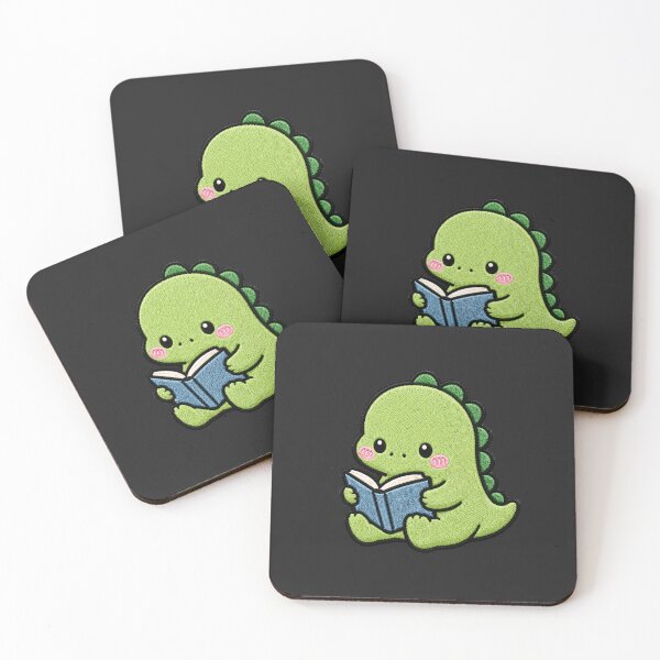 Item preview, Cute Reading Dino Embroidery Patch Kawaii Design designed and sold by ColorSplash123.