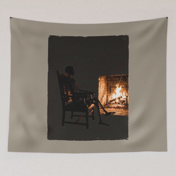 Item preview, Skeleton Silhouette By Fireplace Gothic Lounge designed and sold by SplashTastic.
