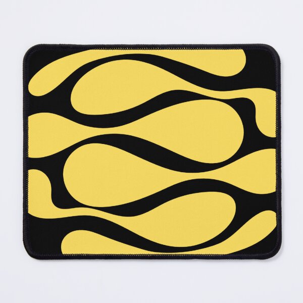Item preview, Copy of Abstract Organic Black Waves on Yellow | Modern Minimalist Pattern designed and sold by KrystekShop.