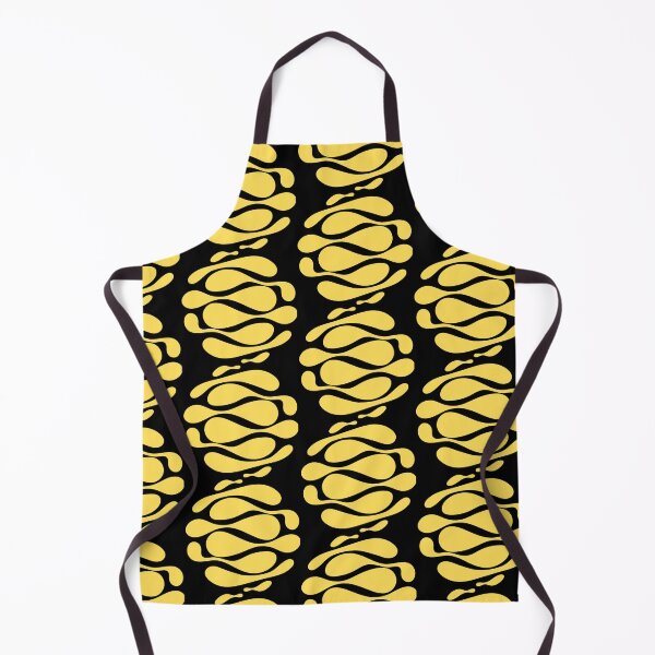 Item preview, Copy of Abstract Organic Black Waves on Yellow | Modern Minimalist Pattern designed and sold by KrystekShop.