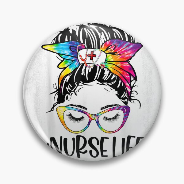 Item preview, Womens Nurse Life Bleached Tie Dye Messy Bun Nurse Week 2022 T-Shirt designed and sold by kevincuellar.