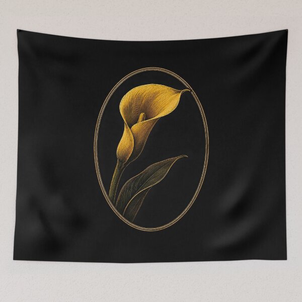 Item preview, Elegant Golden Calla Lily Botanical Art Print designed and sold by bellaever.