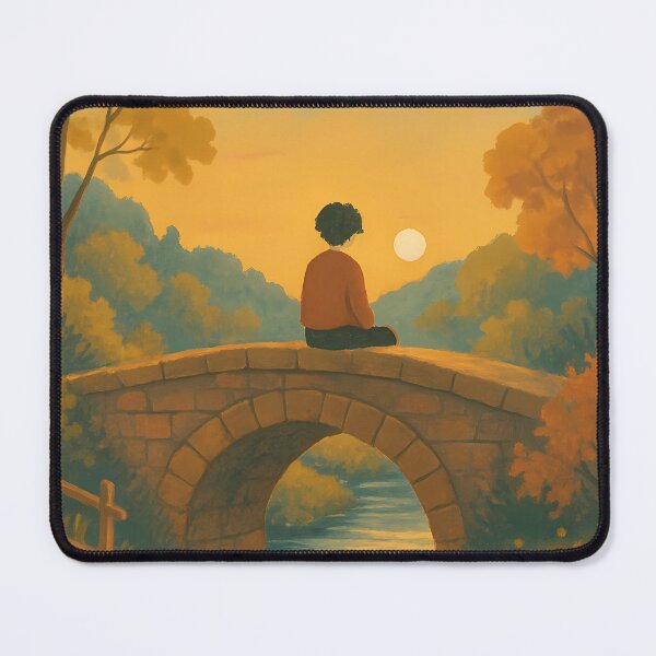 Item preview, Tranquil Stone Bridge | Modern Minimal Typography Wall Art | Inspirational Affirmation Quote Print | Peaceful Nature Contemporary Decor designed and sold by PaintedPixels01.