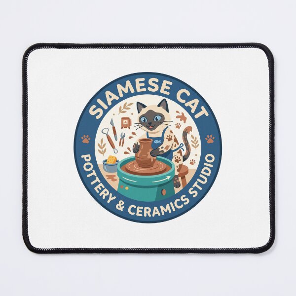 Item preview, Siamese Cat Pottery Ceramics Spinning Clay Wheel designed and sold by PictoVibe.