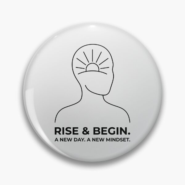 Item preview, Rise And Begin New Mindset Minimalist Silhouette designed and sold by SplashTastic.