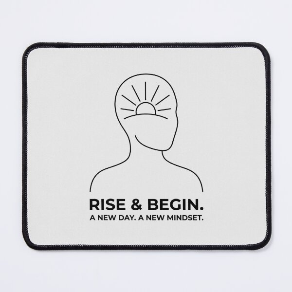 Item preview, Rise And Begin New Mindset Minimalist Silhouette designed and sold by SplashTastic.