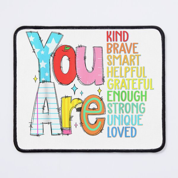 Item preview, You are Smart Brave Strong Kind Loved Motivation Teacher Kid T-Shirt designed and sold by gidget-gadget.