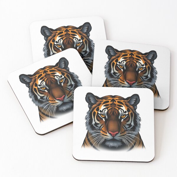 Item preview, Tiger With Stripes That Resemble Ancient Hieroglyp designed and sold by QuirkThreadsCo.