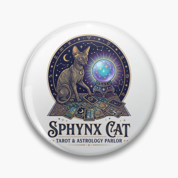 Item preview, Sphynx Cat Tarot Astrology Crystal Ball Fortune designed and sold by PictoVibe.