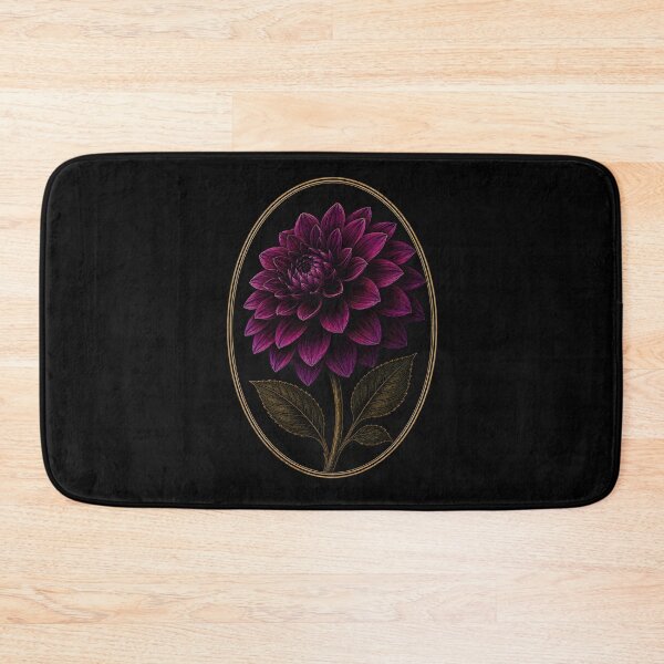 Item preview, Vintage Engraved Purple Dahlia Flower Botanical Art designed and sold by bellaever.