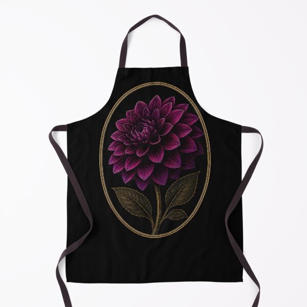 Item preview, Vintage Engraved Purple Dahlia Flower Botanical Art designed and sold by bellaever.