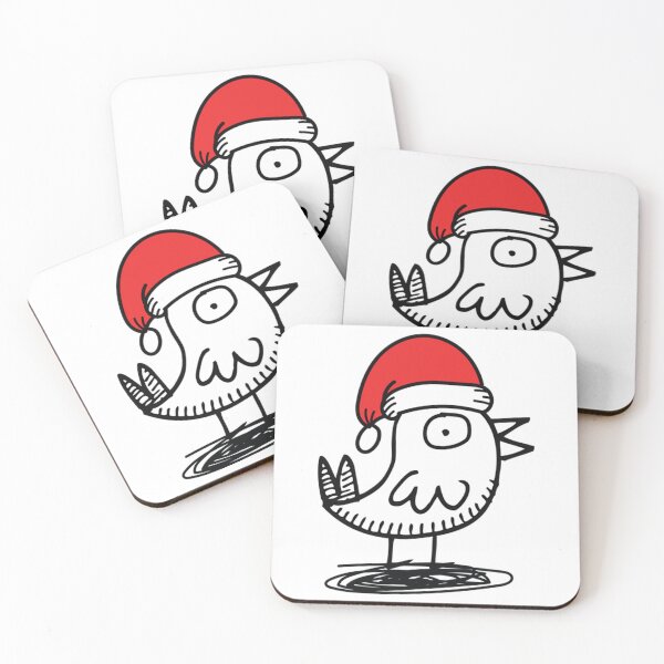 Artikelvorschau, Niedlicher Cartoon-Vogel mit Weihnachtsmannmütze auf einer Weihnachtsfeier entworfen und verkauft von Dopique.