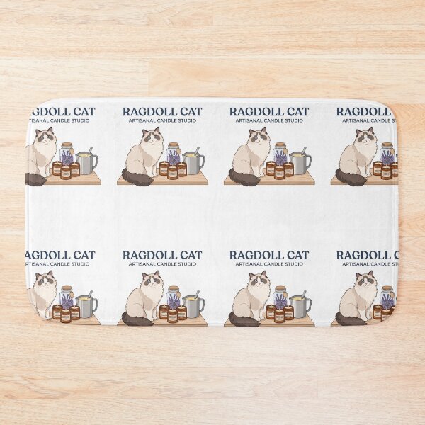 Item preview, Ragdoll Cat Artisanal Candle Soy Wax Lavender designed and sold by PictoVibe.