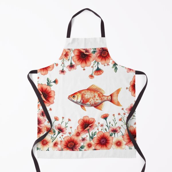 Item preview, A School Of Fish Swimming Through A Field Of Flowe designed and sold by QuirkThreadsCo.