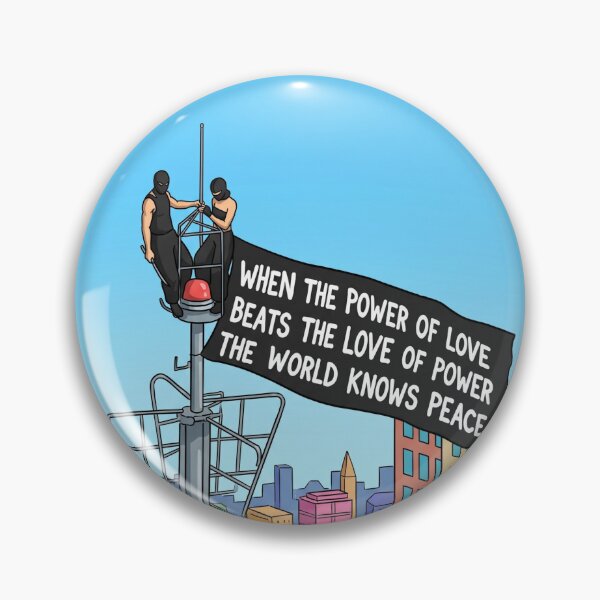 Item preview, Viral Skyscraper Proposal Sticker | Power of Love Peace Banner Art designed and sold by ravikiran2195.