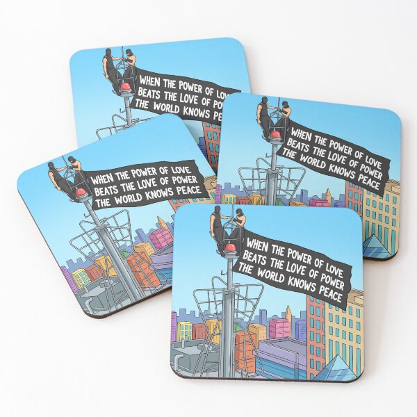 Item preview, Viral Skyscraper Proposal Sticker | Power of Love Peace Banner Art designed and sold by ravikiran2195.
