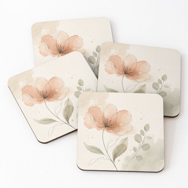 Item preview, Sage Botanical Watercolor Poppy | Minimal Floral Art designed and sold by TheSlowShore.
