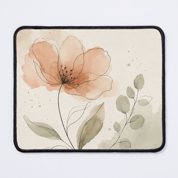 Item preview, Sage Botanical Watercolor Poppy | Minimal Floral Art designed and sold by TheSlowShore.
