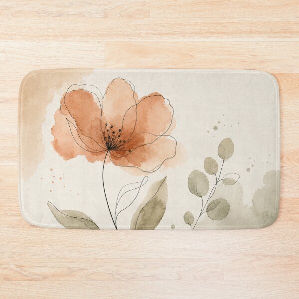 Item preview, Sage Botanical Watercolor Poppy | Minimal Floral Art designed and sold by TheSlowShore.