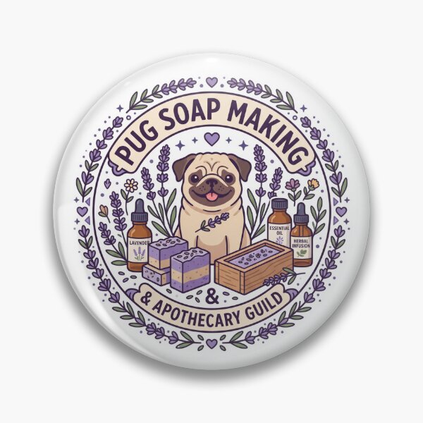 Item preview, Pug Soap Making Apothecary Organic Lavender Block designed and sold by PictoVibe.