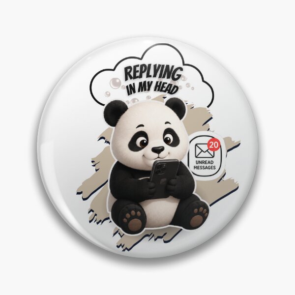Item preview, Replying In My Head Cute Panda designed and sold by EnginerdStudio.