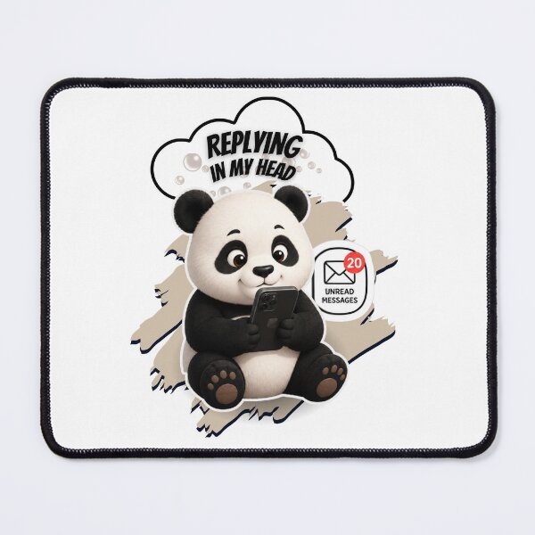 Item preview, Replying In My Head Cute Panda designed and sold by EnginerdStudio.