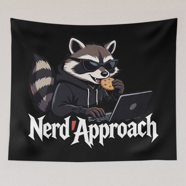 Item preview, Nerdy Raccoon Coder, Obsessed with Clean Code designed and sold by NerdApproach.