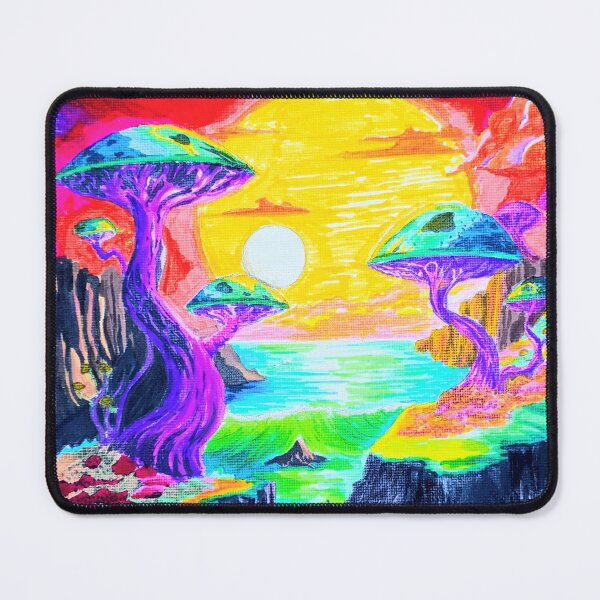 Item preview, Eldarion - Sci-fi Mushroom World at an Ocean - Sci-fi Marker Drawing designed and sold by DreamTrek.