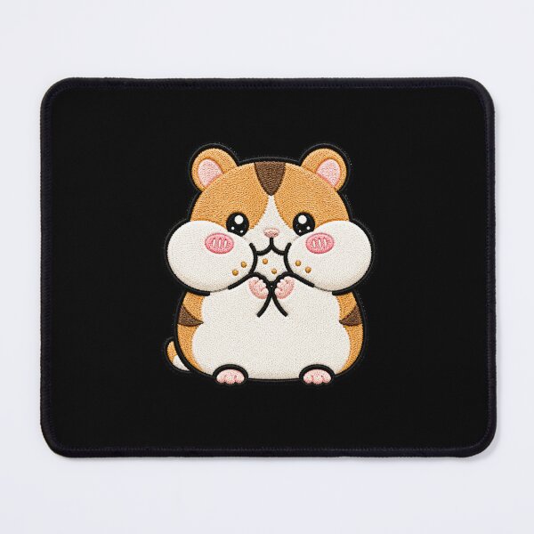 Item preview, Cute Hungry Hamster Embroidery Patch Kawaii Design designed and sold by ColorSplash123.