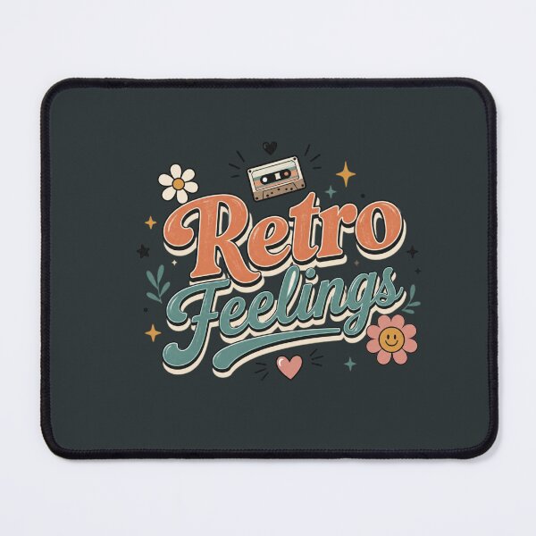 Item preview, Retro Feelings Cute Vintage Typography | Retro Aesthetic Sticker Design designed and sold by Sanika arts .