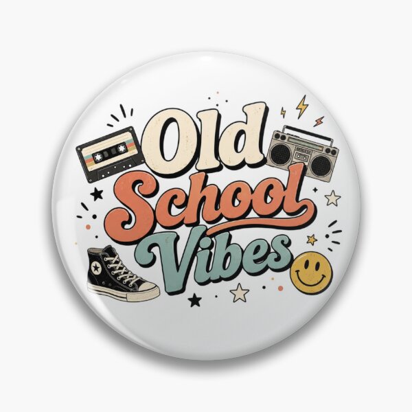 Item preview, Old School Vibes Retro Cute Vintage Typography Aesthetic Sticker | 90s Nostalgia Design designed and sold by Sanika arts .