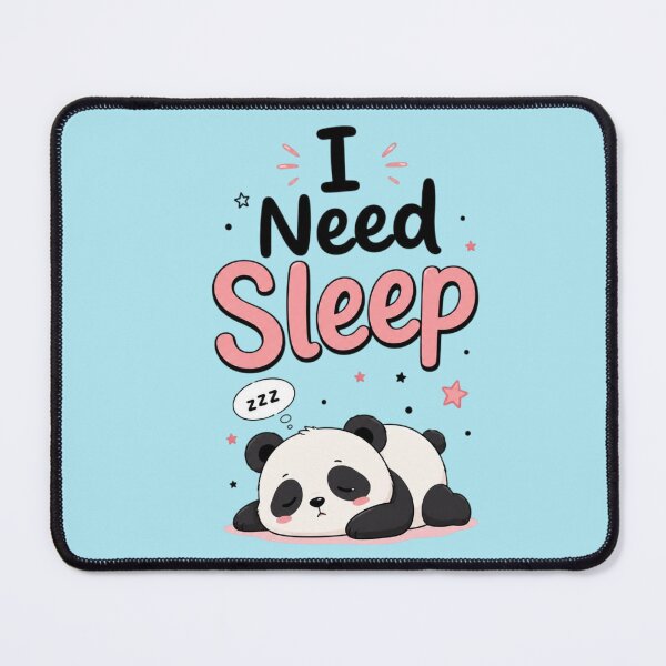 Item preview, I Need Sleep Cute Sleepy Panda Typography | Funny Tired Kawaii Aesthetic Design designed and sold by Sanika arts .