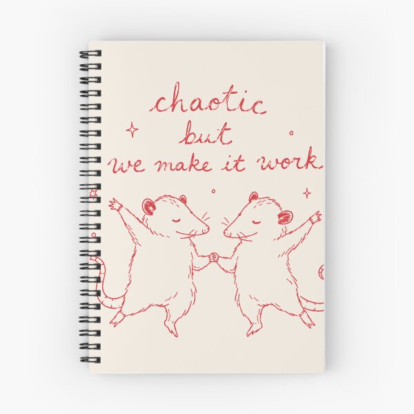 Item preview, Chaotic Love Funny Opossum Couple Journal Decor designed and sold by bosamji.