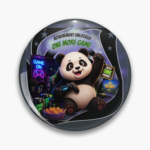 Item preview, Achievement Unlocked One More Game Panda designed and sold by EnginerdStudio.