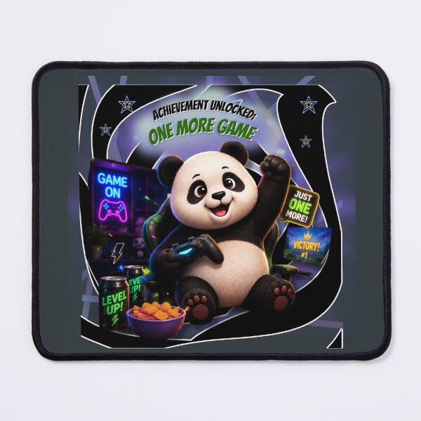 Item preview, Achievement Unlocked One More Game Panda designed and sold by EnginerdStudio.