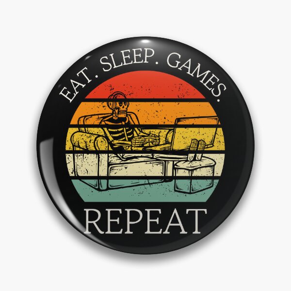 Item preview, Eat. Sleep. Games. Repeat Skeleton Design designed and sold by OldSkullDesigns.