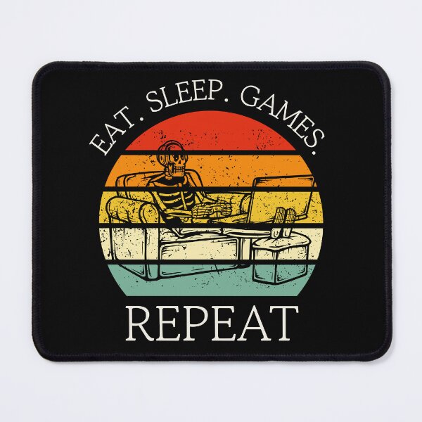 Item preview, Eat. Sleep. Games. Repeat Skeleton Design designed and sold by OldSkullDesigns.