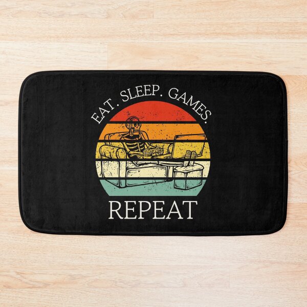 Item preview, Eat. Sleep. Games. Repeat Skeleton Design designed and sold by OldSkullDesigns.