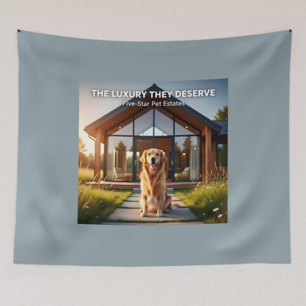 Item preview, Luxury Glass and Cedarwood Pet Villa: Premium Five-Star Canine Estate Ad designed and sold by Creative-RE.