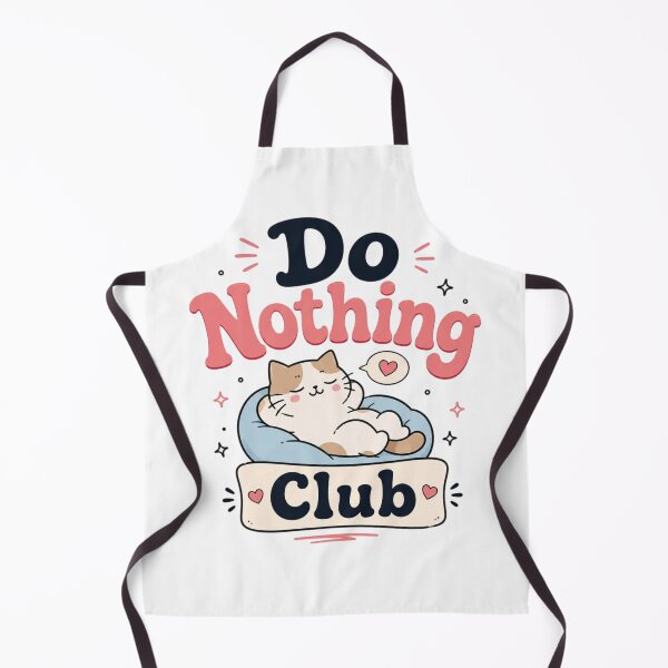 Item preview, Do Nothing Club Cute Lazy Cat Retro Typography | Cozy Aesthetic Funny Sticker & T-Shirt designed and sold by Sanika arts .