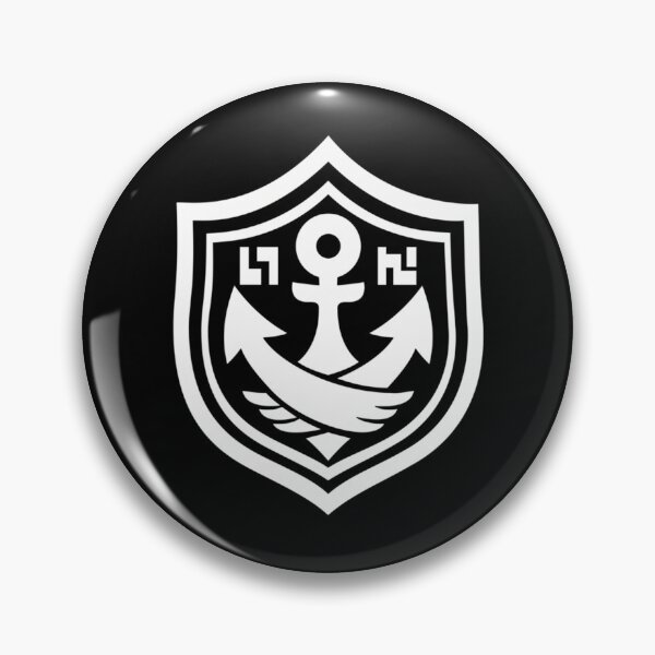 Item preview, Bold White Anchor Crest Guarded by Dual Stylized designed and sold by Inoveartes.