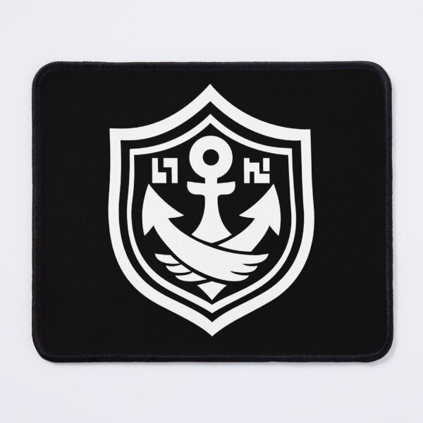 Item preview, Bold White Anchor Crest Guarded by Dual Stylized designed and sold by Inoveartes.