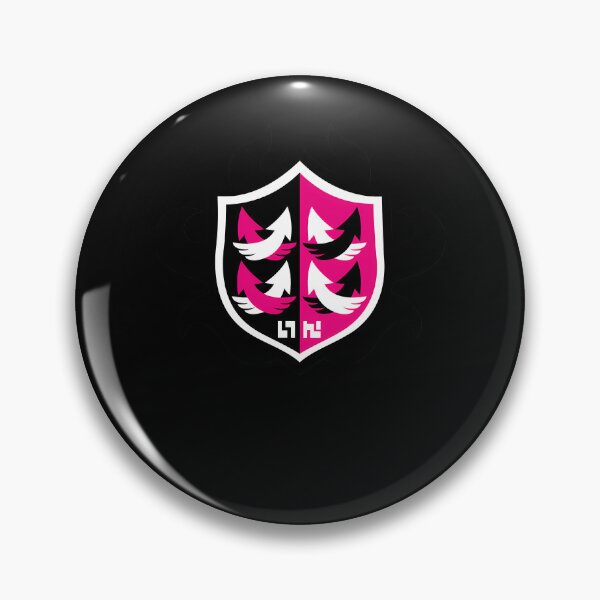 Item preview, Split Color Pink and Black Heraldic Shield Featuring designed and sold by Inoveartes.