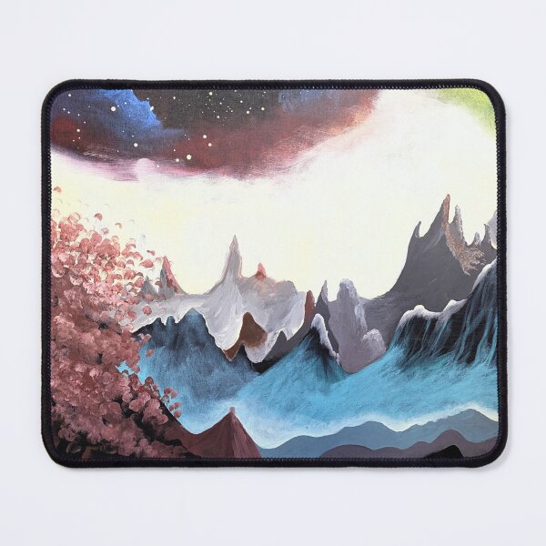 Item preview, Orvathis - Sci-fi Painting of Rolling Hills, Trees, and a Cosmic Sky designed and sold by DreamTrek.
