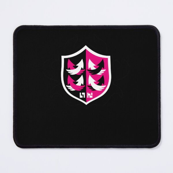 Item preview, Split Color Pink and Black Heraldic Shield Featuring designed and sold by Inoveartes.