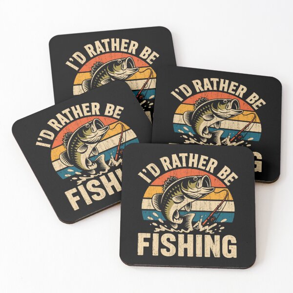 Item preview, I’d Rather Be Fishing Retro Vintage Bass Fishing Graphic for Anglers designed and sold by msaloyach.