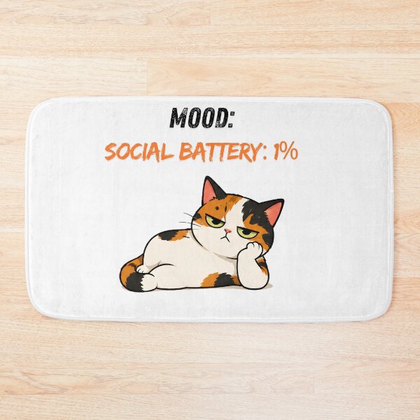Item preview, Grumpy Calico Cat - Mood: Social Battery: 1% designed and sold by Lunexa-Lab.