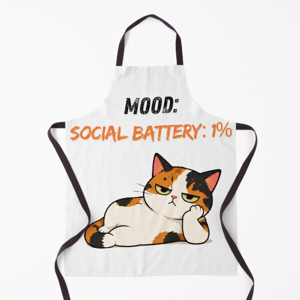 Item preview, Grumpy Calico Cat - Mood: Social Battery: 1% designed and sold by Lunexa-Lab.