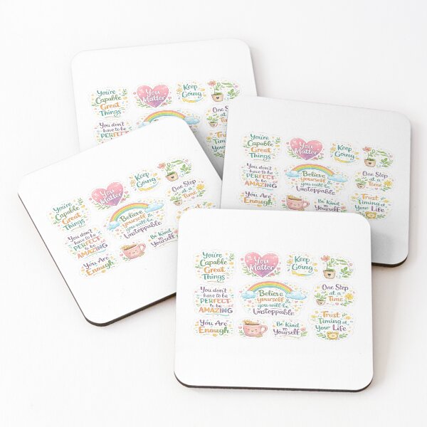 Item preview, Believe in Yourself & Stay Positive | Motivational Sticker Bundle | Cute Aesthetic Quote PNG Collection designed and sold by Ishratparween11.