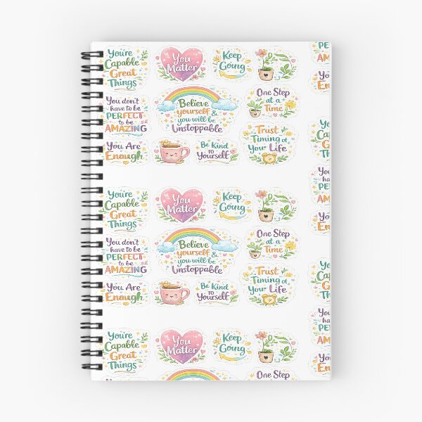 Item preview, Believe in Yourself & Stay Positive | Motivational Sticker Bundle | Cute Aesthetic Quote PNG Collection designed and sold by Ishratparween11.